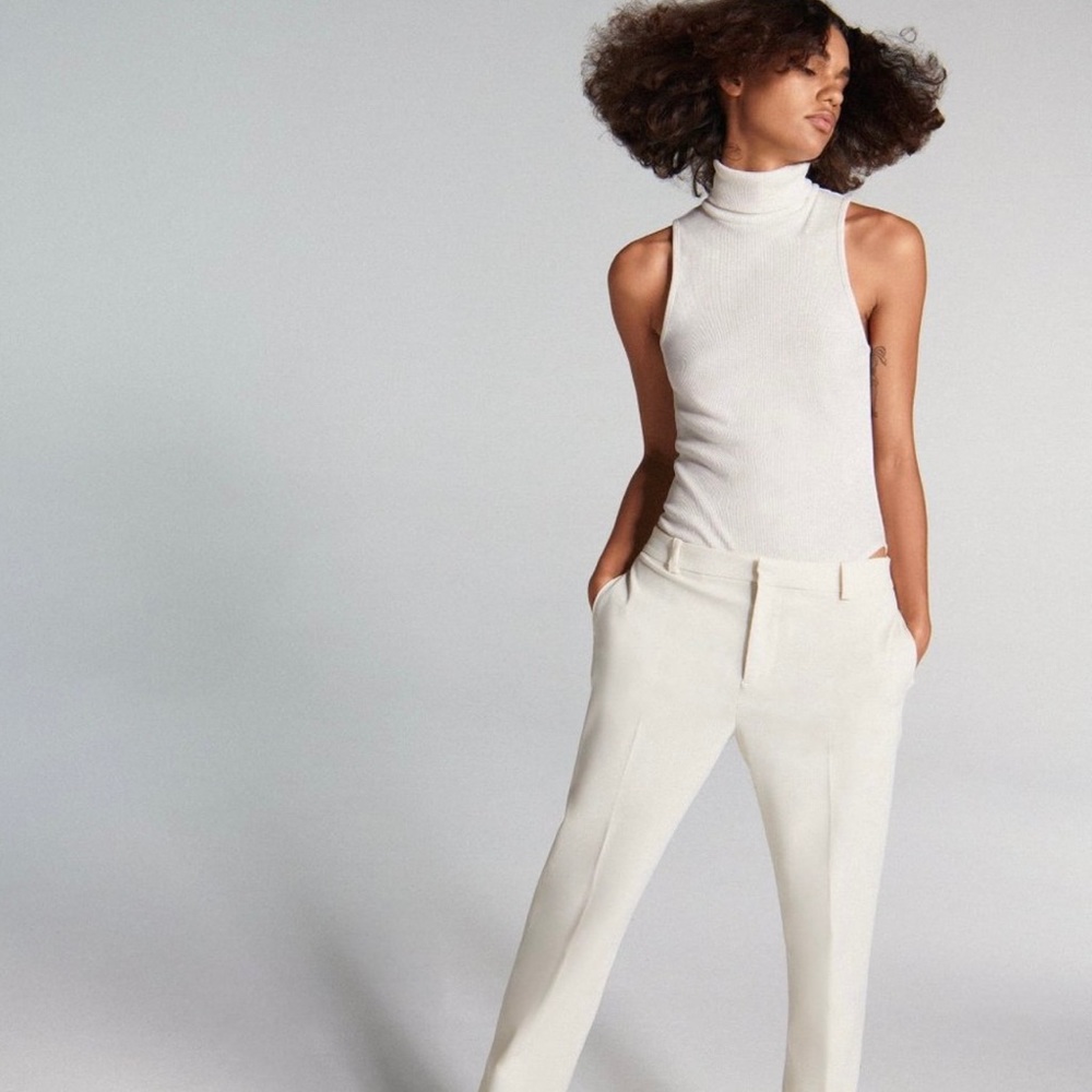 ZARA Washed Effect Ribbed Bodysuit